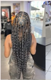 Bohemian braids avec pointes bouclées