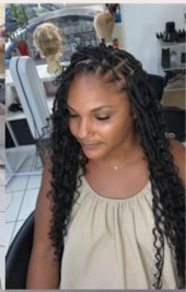 Bohemian braids avec boucles naturelles