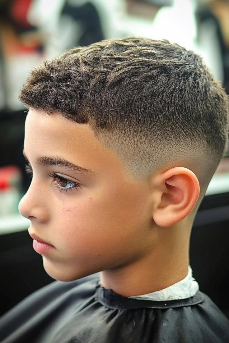 Coupe enfant texturée avec dégradé