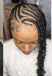 Cornrows fulani vue de dessus