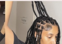 Faux locs vue de face