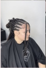 Fulani braids en chignon